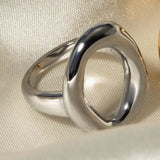 Modern Hollow Oval Ring - Trendsi - Flyclothing LLC