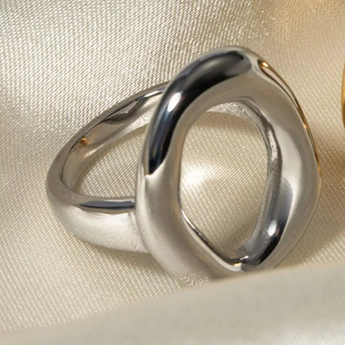 Modern Hollow Oval Ring - Trendsi - Flyclothing LLC
