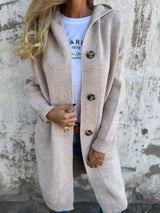 Full Size Button-Down Hooded Cardigan Plus Size - Trendsi - Flyclothing LLC