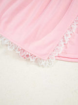 Peter Pan Lace Embellished Neck Sweatshirt and Skirt Two Piece Set - Trendsi - Flyclothing LLC