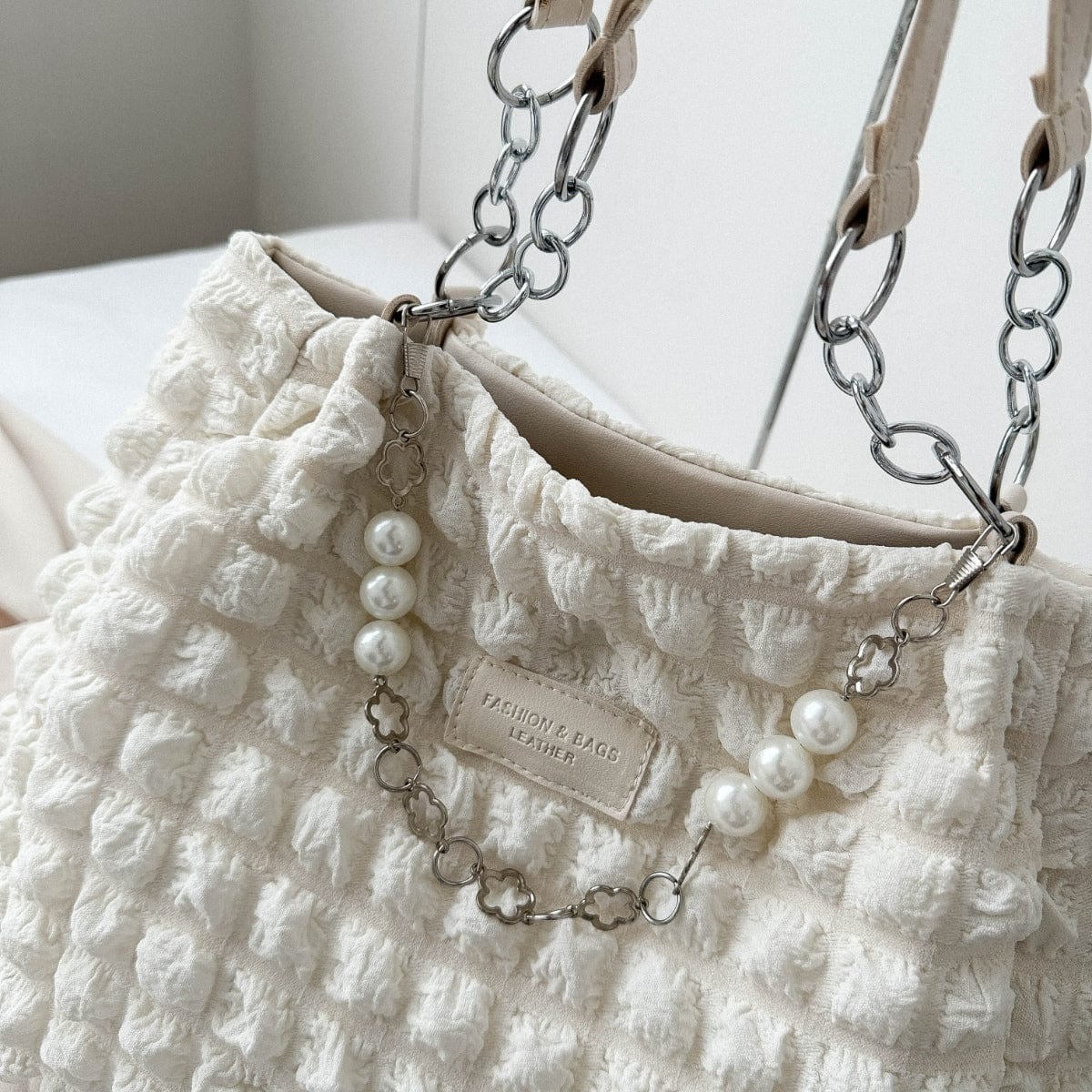Cloud Puffy Polyester Tote Bag - Trendsi