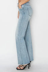 RISEN Full Size High Rise Straight Jeans Plus Size - Trendsi - Flyclothing LLC