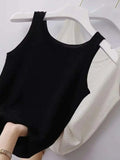 Plus Size Ribbed Knit Scoop Neck Tank Top - Trendsi - Flyclothing LLC