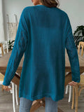 Openwork Open Front Long Sleeve Cardigan - Trendsi - Flyclothing LLC