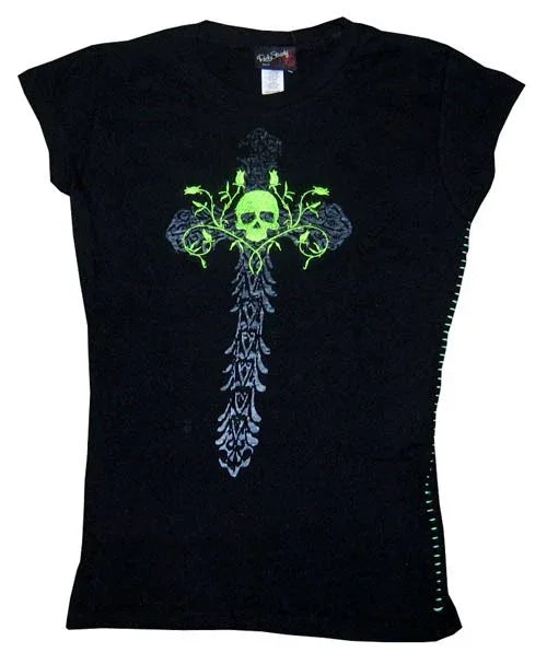 Skull & Cross Stitch Tee - Steady Clothing - Flyclothing LLC