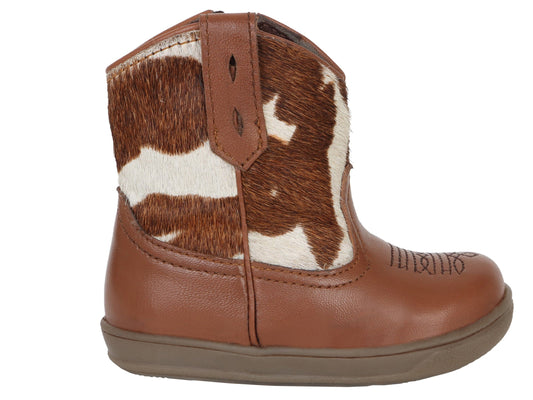 Roper Infant Boys Brown Leather Vamp Cow Hair Shaft - Roper
