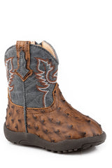 Roper Infants Boys Brown Ostrich Vamp - Roper