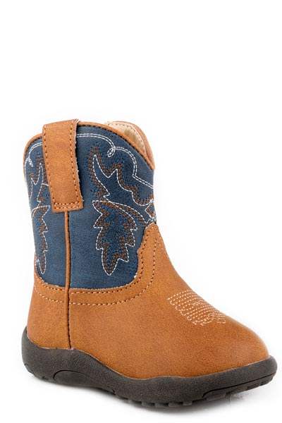 Infants Boys Tan Vamp With Navy Shaft - Roper - Flyclothing LLC