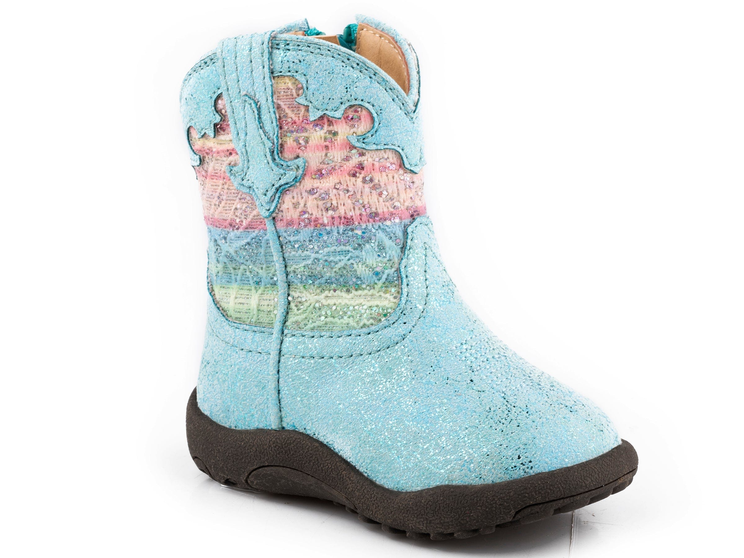 Roper Infant Girls Turquoise Metallic Faux Leather Vamp - Roper