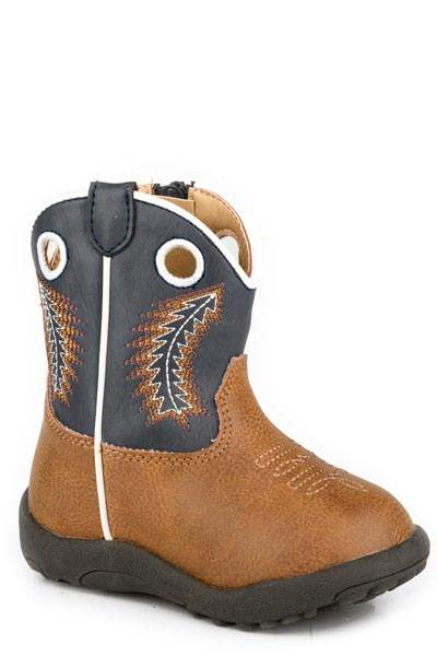 Infants Boys Tan Faux Leather Vamp - Roper - Flyclothing LLC