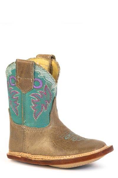 Infants Girls Burnish Tan Leather Vamp - Roper - Flyclothing LLC