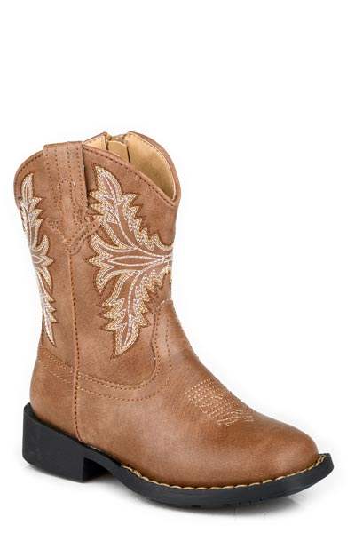 Toddler Boys Tan Faux Leather Vamp - Roper - Flyclothing LLC