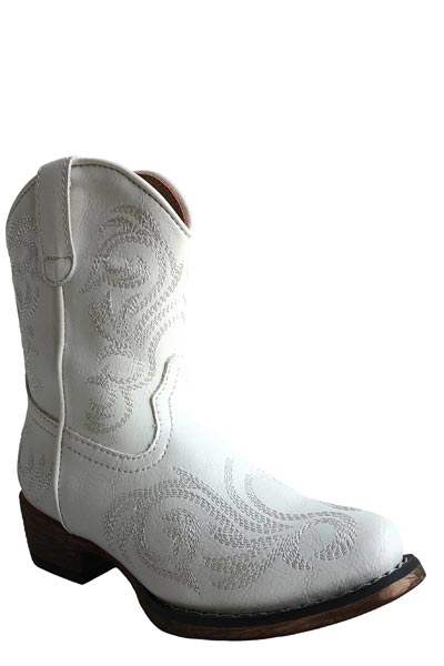 Roper Toddlers Girls White With All Over Embroidery - Roper - Flyclothing LLC