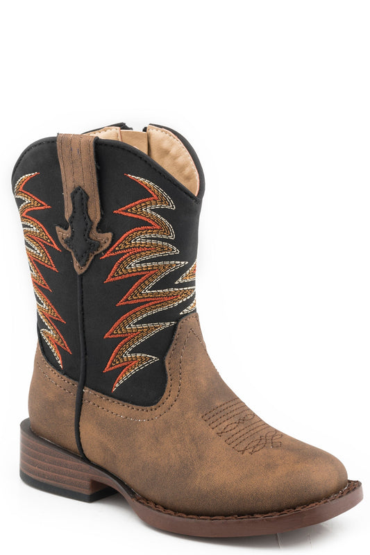 Roper Boys Toddler Tan Vamp With Black Shaft - Roper