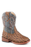 Roper Toddlers Boys Brown Ostrich Vamp - Roper