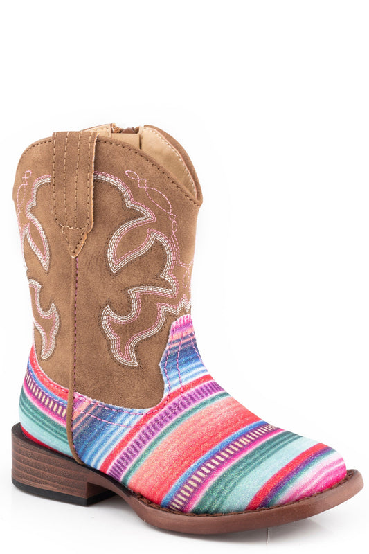 Roper Girls Toddler Brown Shaft With Western Stitch - Roper