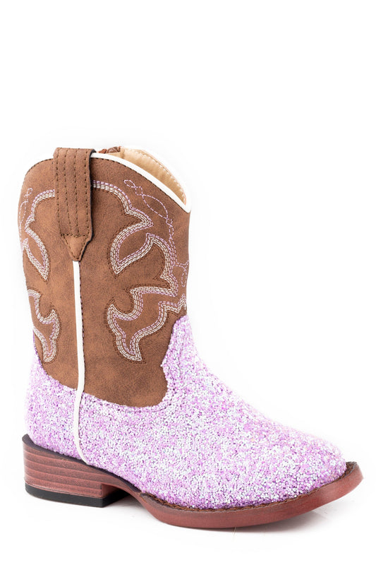 Roper Toddlers Girls Brown Shaft With Western Stitch - Roper