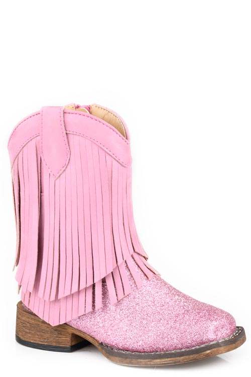 Roper Toddlers Girls Pink Metallic Fringe Shaft - Roper - Flyclothing LLC