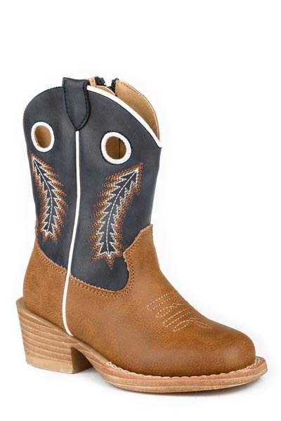 Toddler Boys Tan Faux Leather Vamp - Roper - Flyclothing LLC
