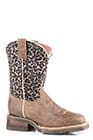 Roper Girls Toddler Waxy Brown Leather Vamp - Roper