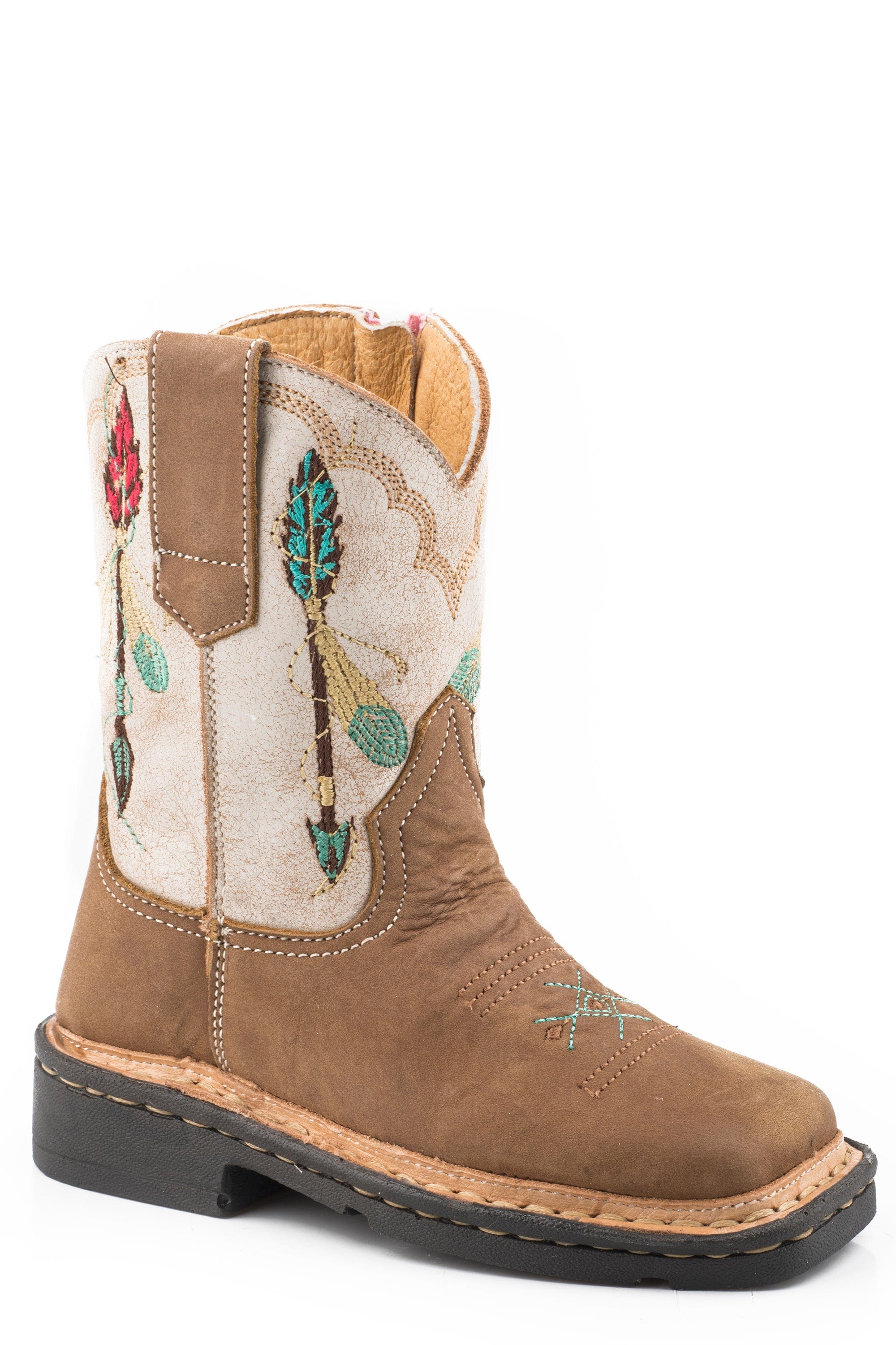 Roper Girls Toddler Soft Tan Lthr Vamp Vintage With Lthr - Roper