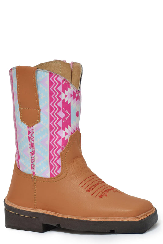 Roper Girls Toddler Light Tan Vamp - Roper