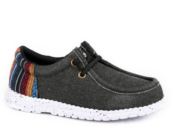Roper Little Boys Black Upper With Aztec Heel Design - Roper - Flyclothing LLC