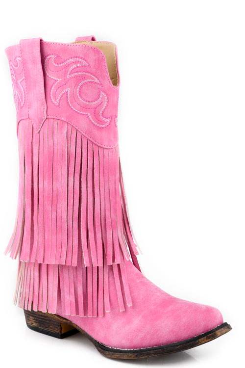 Roper Little Girls Pink Vintage Fringe Boot - Roper - Flyclothing LLC