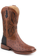 Roper Little Boys Tan Faux Ostrich Vamp - Roper