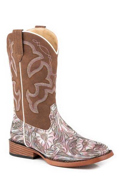 Roper Little Kids Boys Brown Shaft With Western Stitch - Roper - Flyclothing LLC