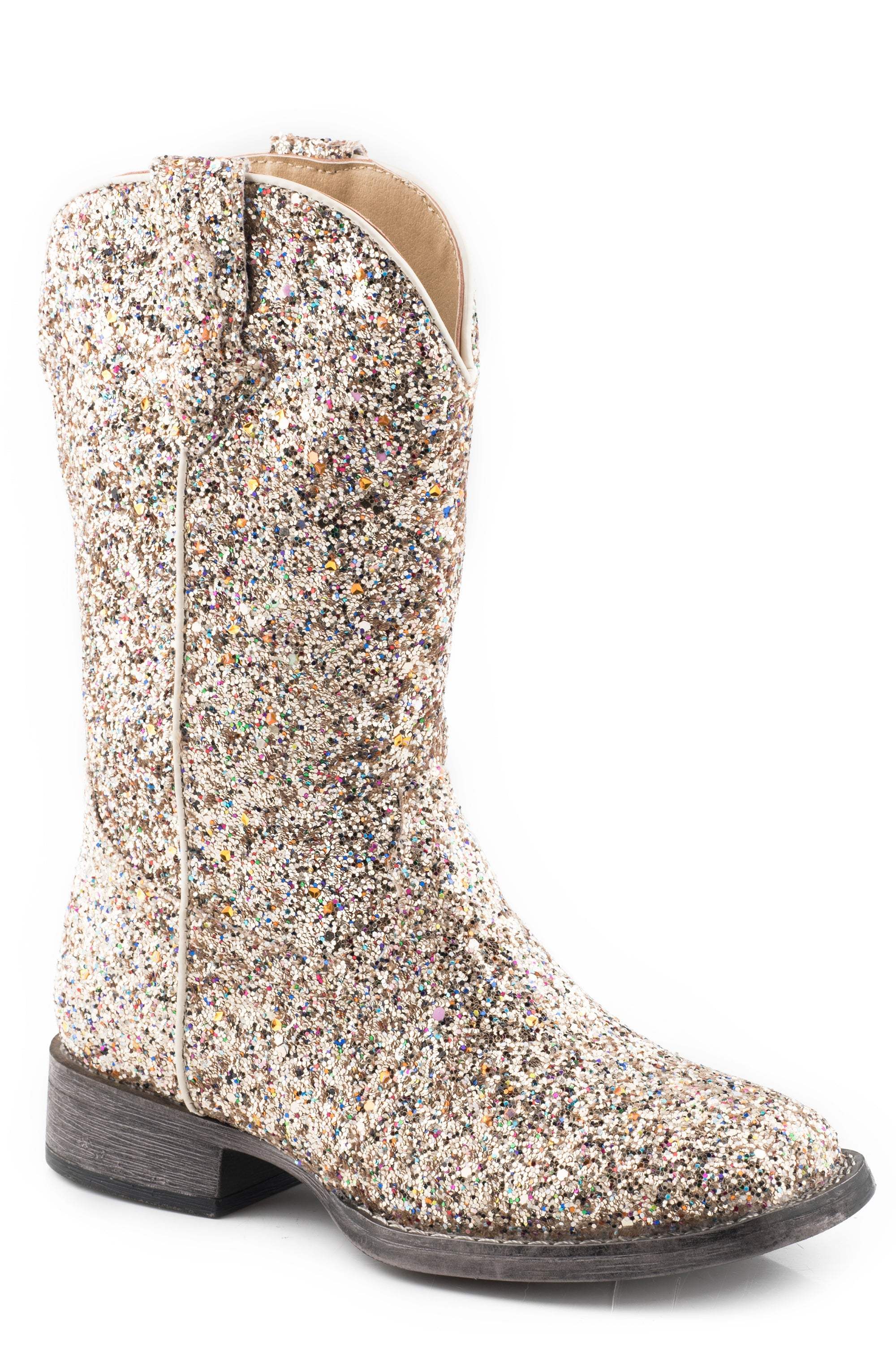 Roper Little Girls Light Gold Glitter Vamp - Roper - Flyclothing LLC