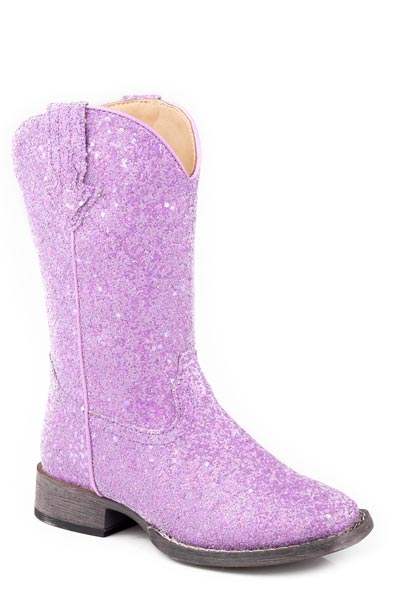 Roper Little Kids Girls Purple Glitter Vamp - Roper - Flyclothing LLC