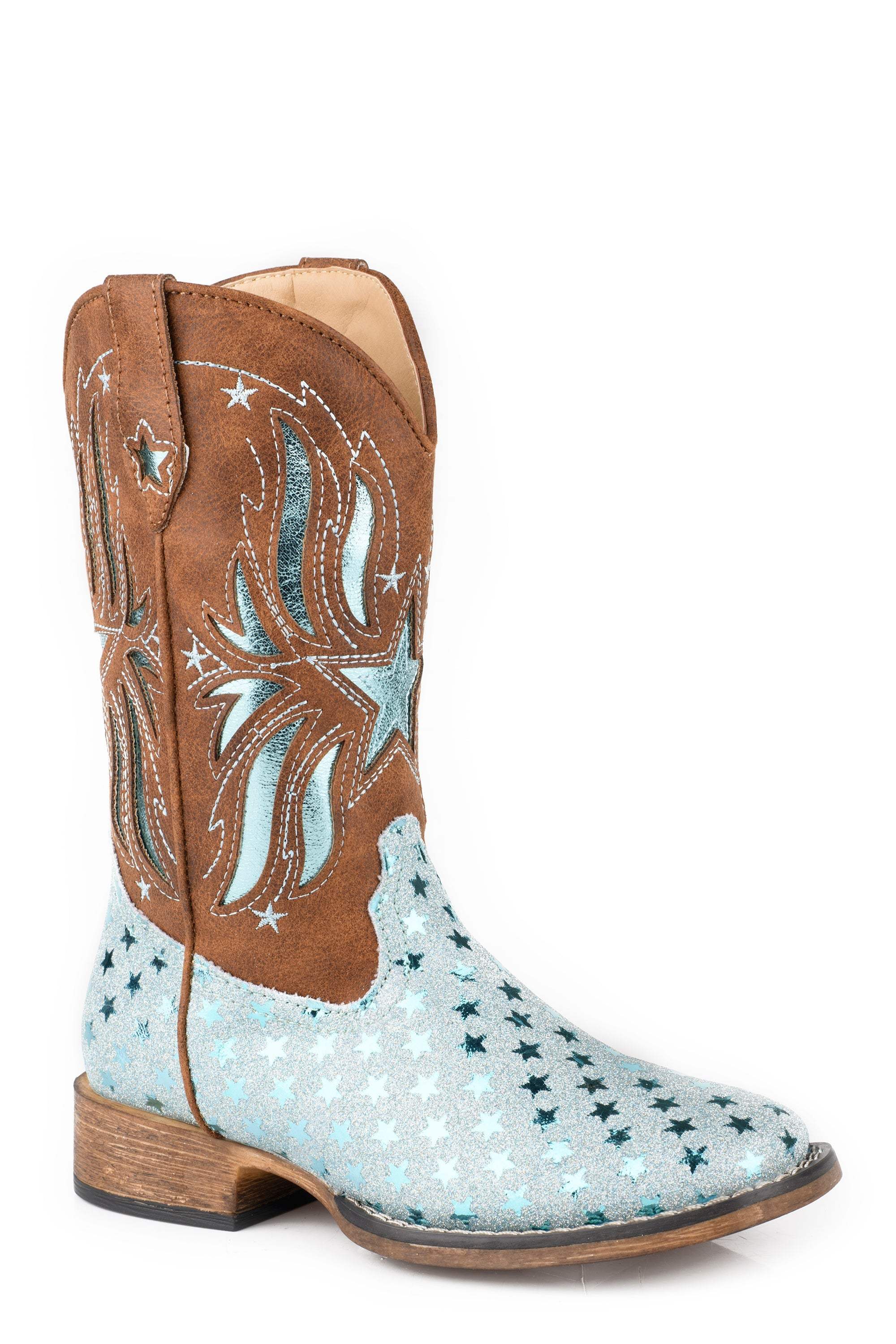 Roper Little Kids Girls Brown Shaft With Glitter Underlay - Roper - Flyclothing LLC