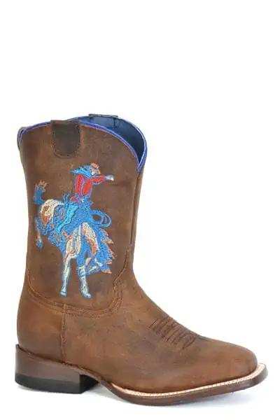 Roper Little Boys Vintage Brown Leather Vamp And Shaft - Roper - Flyclothing LLC