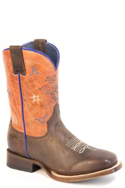 Boys Roper Burnish Tan Leather Vamp Brahma Brands Boots - Roper - Flyclothing LLC