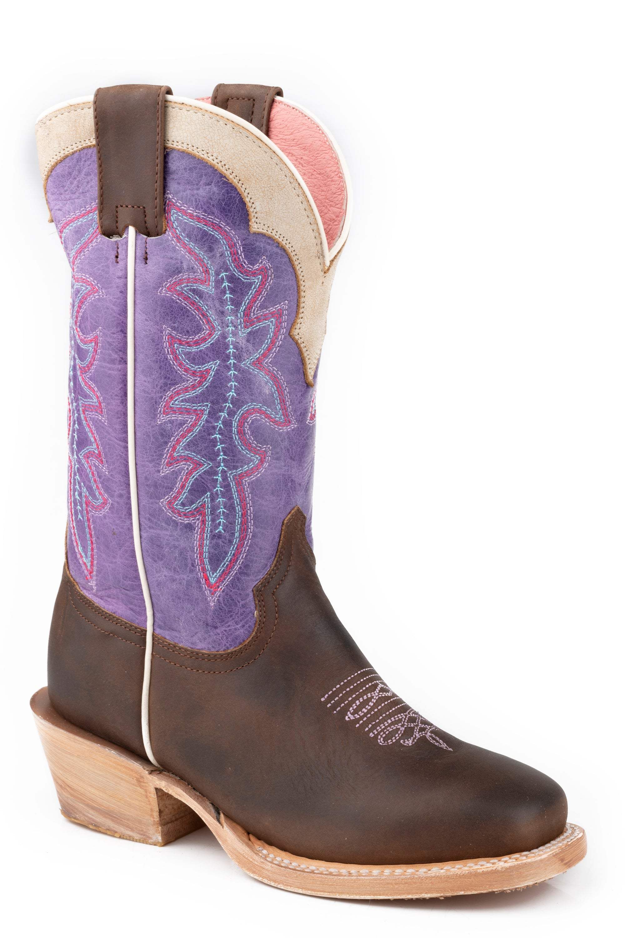 Roper Little Girls Burnish Brown Leather Vamp - Roper - Flyclothing LLC