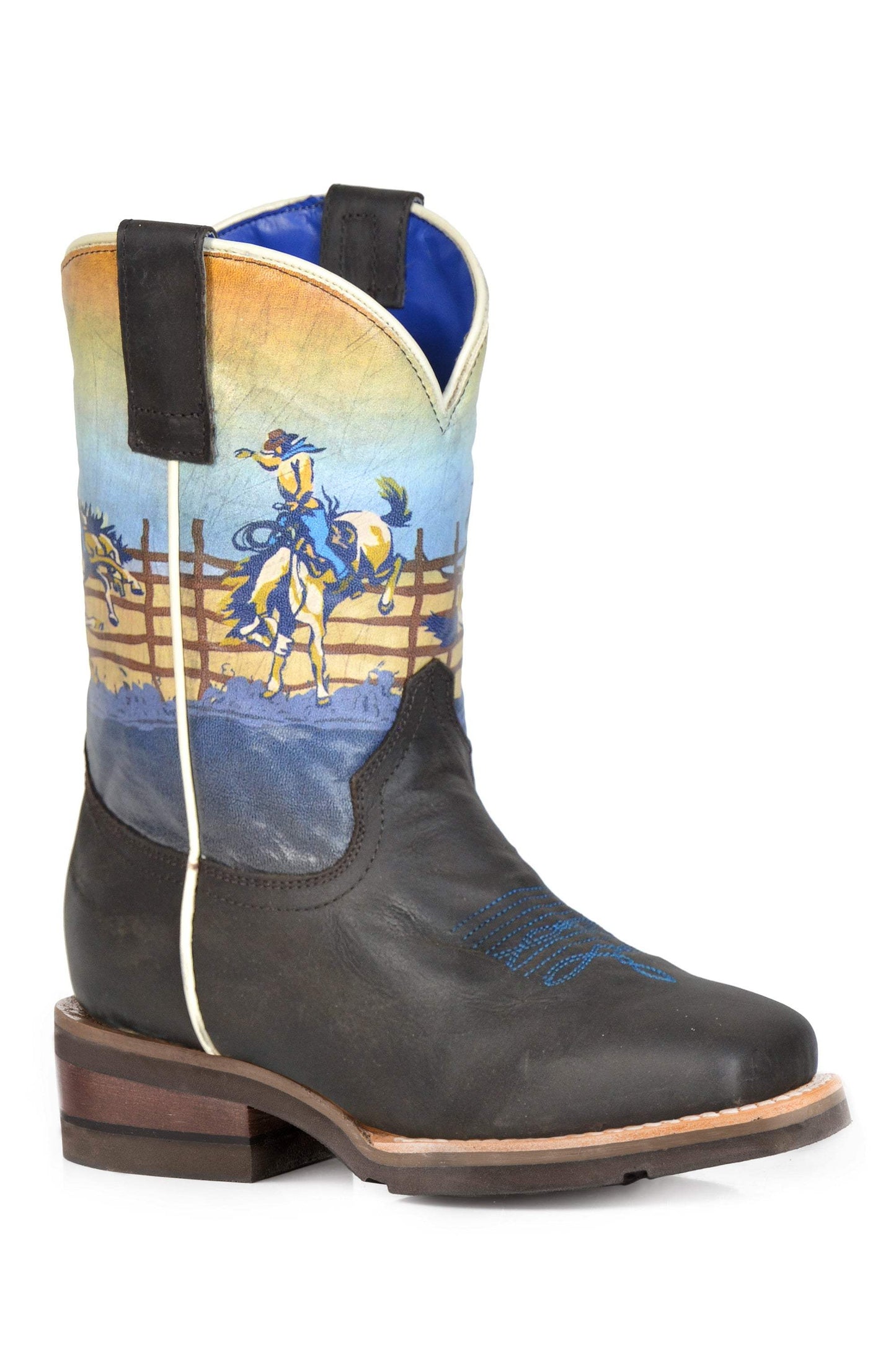 Roper Little Boys Burnsh Brown Leather Vamp - Roper - Flyclothing LLC