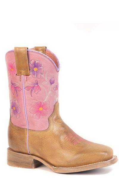 Girls Roper Waxy Tan Leather Vamp Annie Boots - Roper - Flyclothing LLC