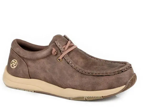 Mens Brown Faux Leather Upper - Roper - Flyclothing LLC