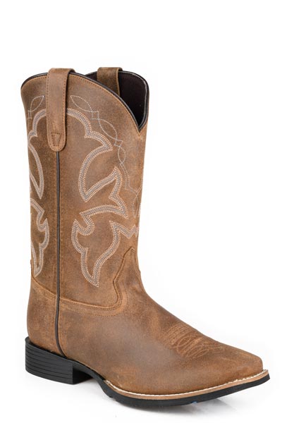 Mens Roper Tan Oiled Suede Leather Monterey Boots