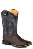 Roper Mens Brown Vamp With Navy Leather Shaft - Roper