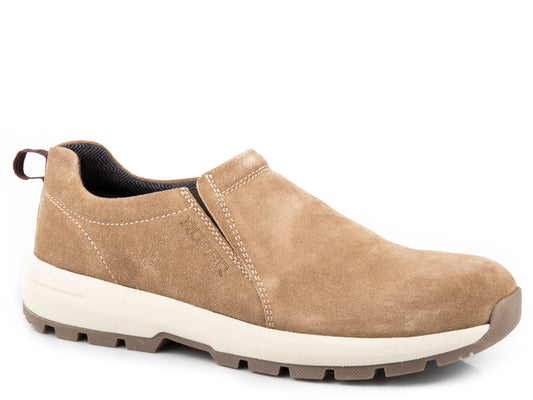 Roper Mens Tan Cow Suede Slipon - Roper