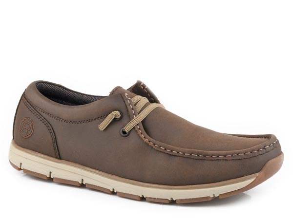 Roper Mens Brown Oiled 2 Eyelet Mock Toe - Roper - Flyclothing LLC