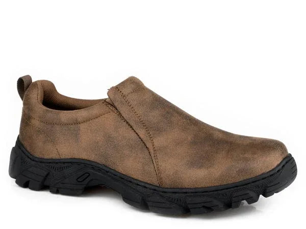 Mens Brown Vintage Faux Leather - ROPER - Flyclothing LLC