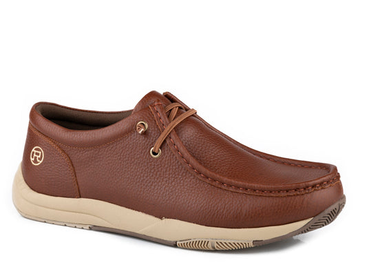 Roper Mens Tumbled Brown Leather All Over - Roper