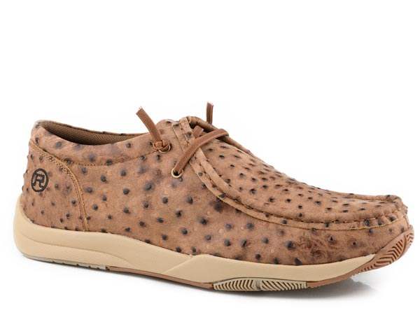 Roper Mens Beige Embossed Ostrich Leather - Roper - Flyclothing LLC
