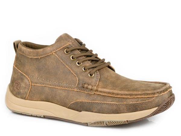 Mens Vintage Brown Leather Upper - Roper - Flyclothing LLC