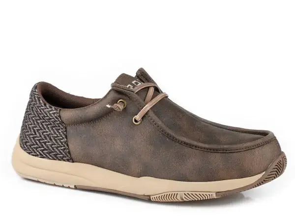 Mens Brown Faux Leather Upper - Roper - Flyclothing LLC