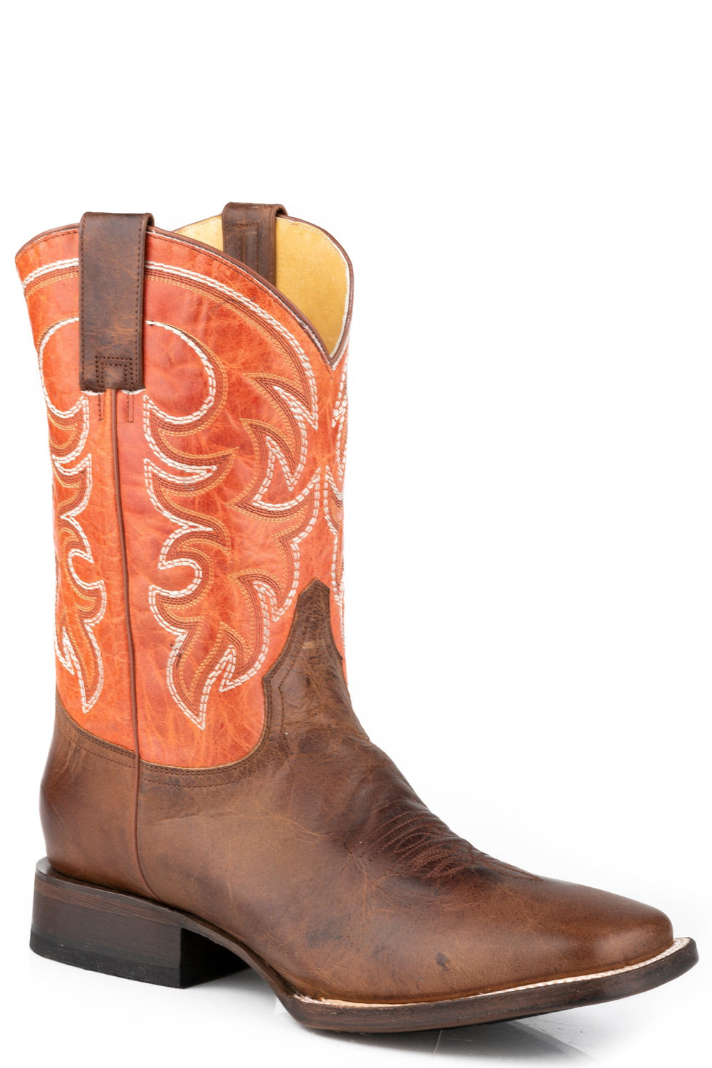 Roper Mens Burnished Tan Leather Vamp - Roper