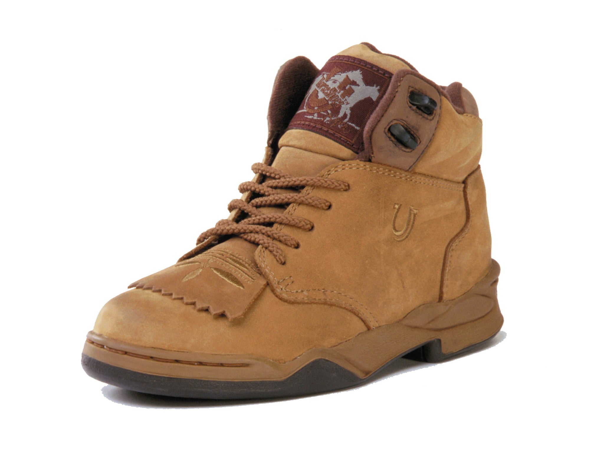Roper Womens Kiltie Horseshoe Amber Brown With Steel Shank
